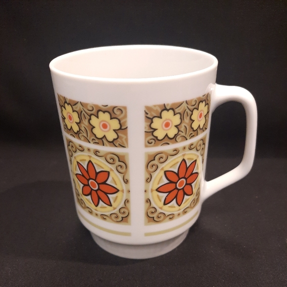 Vintage Boho Floral Ceramic Coffee Tea Mug Set ~ China - Picture 3 of 11